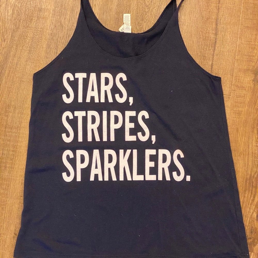 Stars. Stripes. Sparklers. Tank for 4th of July